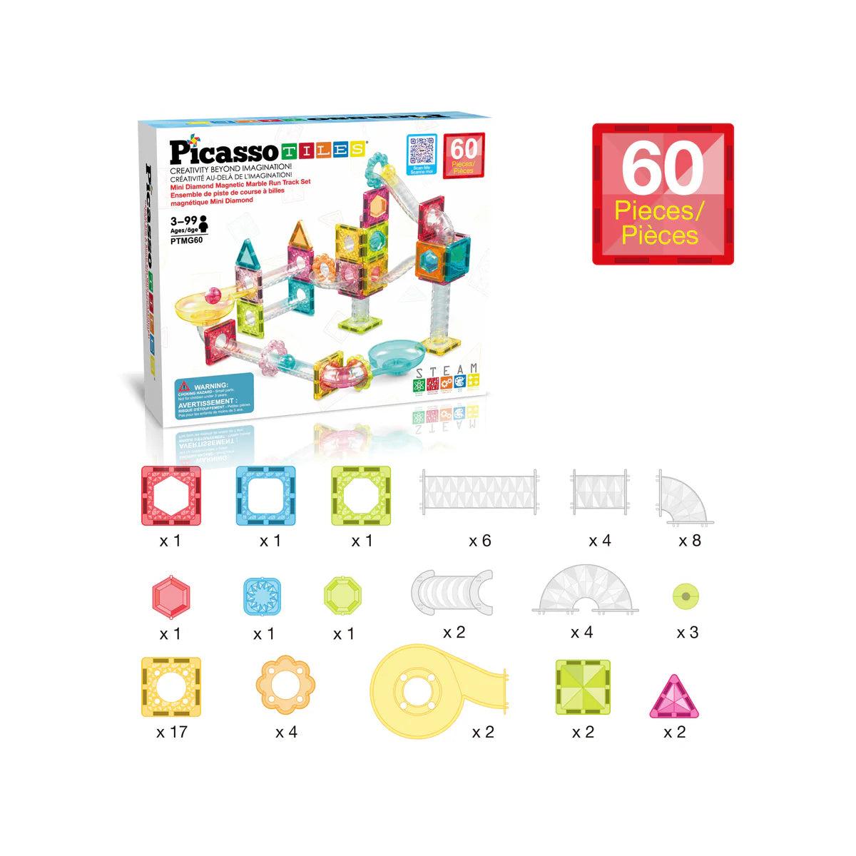 Marble Run Magnetico Mini - Set de 60 Piezas