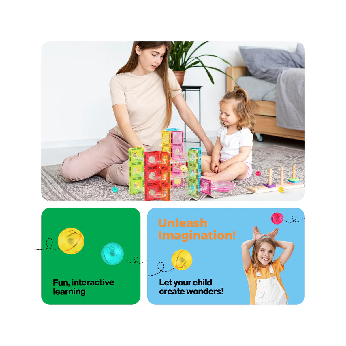 Marble Run Magnetico Mini - Set de 60 Piezas