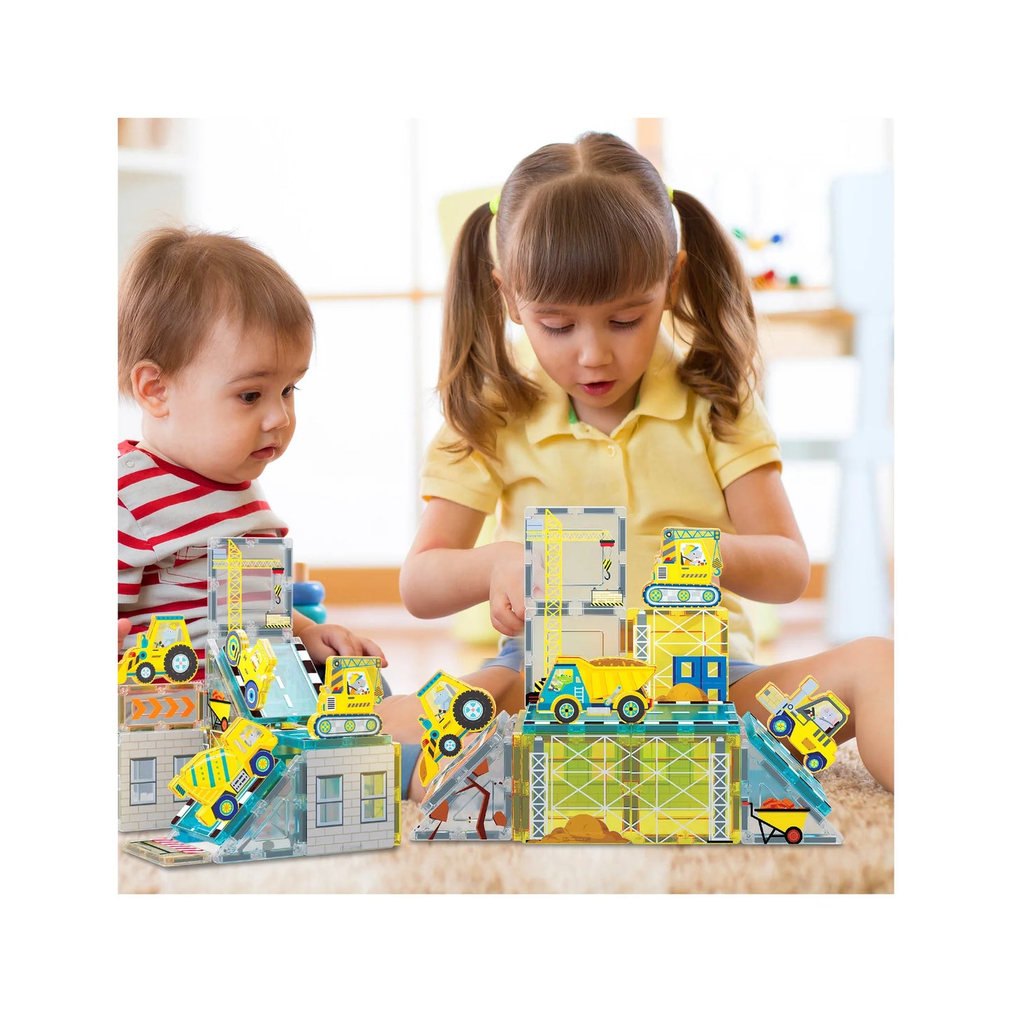 Set de 26 Piezas De Construcción - Bloques Magnéticos