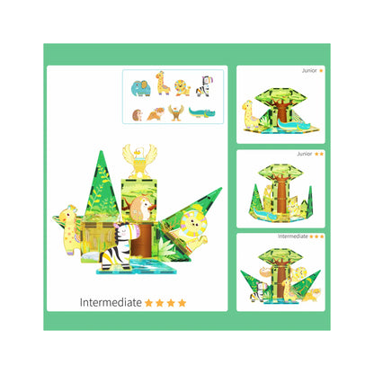 Set de 26 Piezas De Safari - Bloques Magnéticos