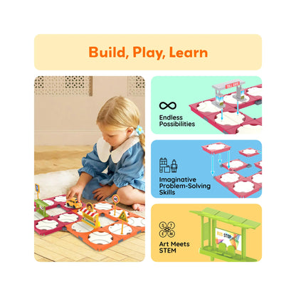 Set de 60 Piezas Pista de Carros que Rota