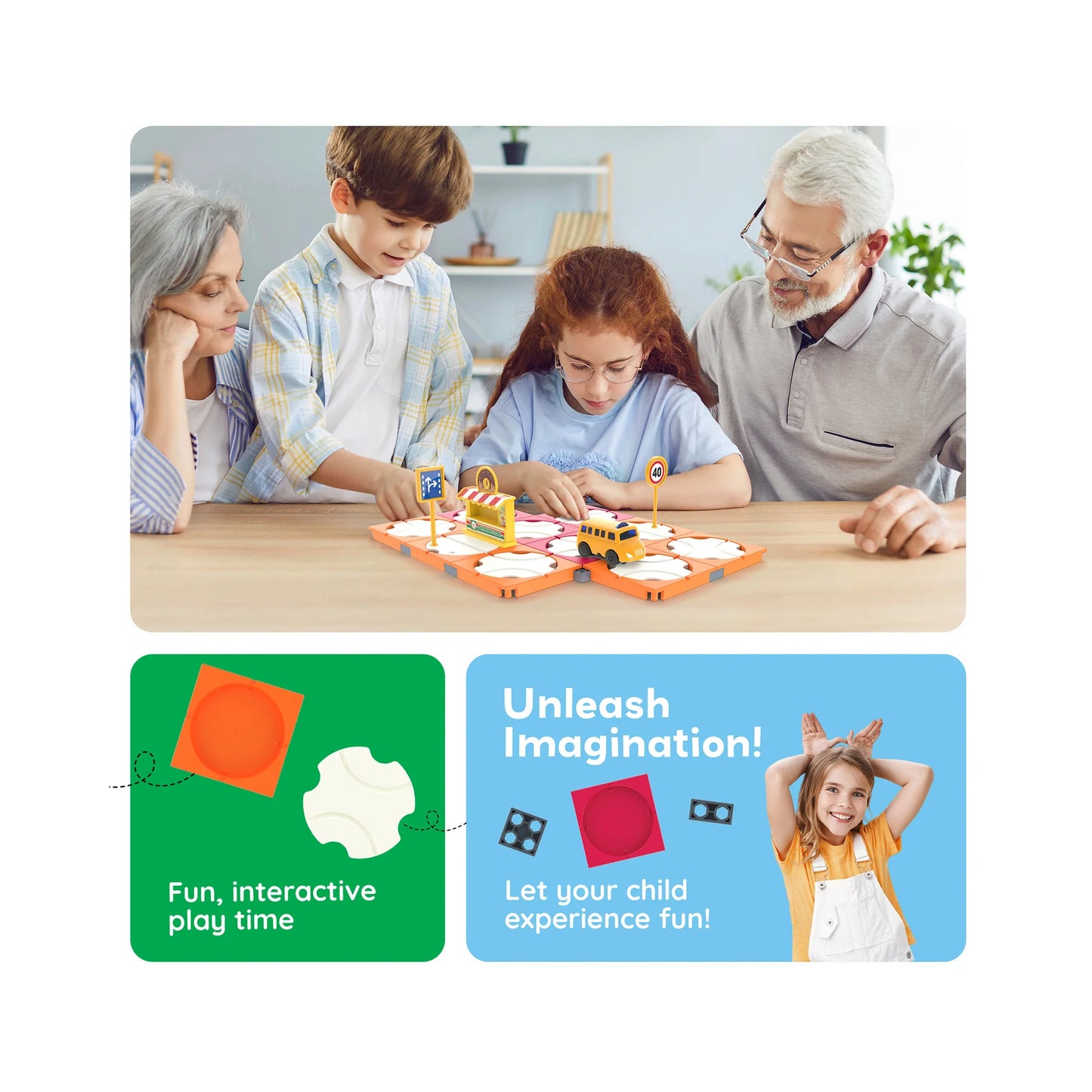 Set de 60 Piezas Pista de Carros que Rota