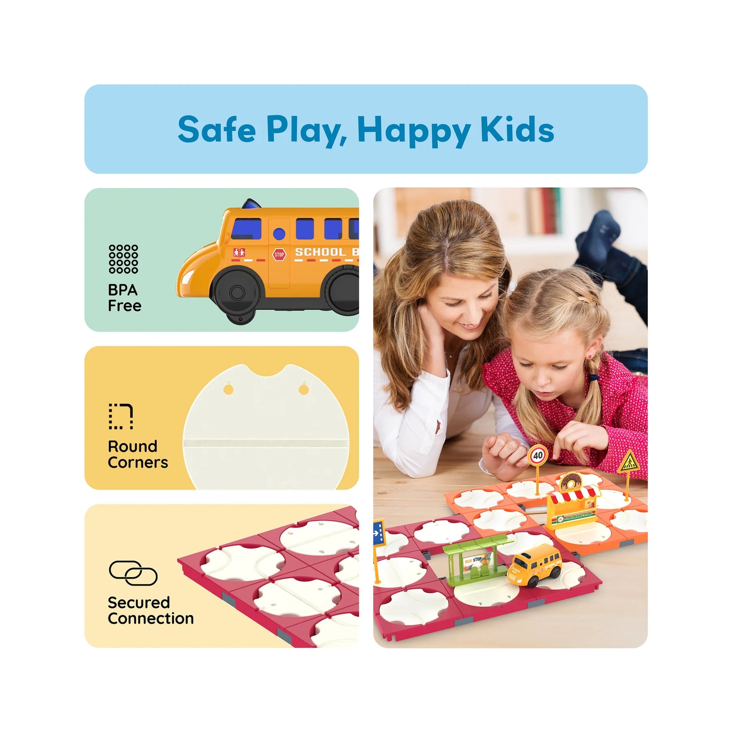 Set de 60 Piezas Pista de Carros que Rota