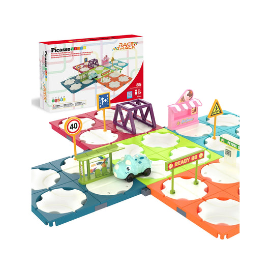 Set de 85 Piezas Pista de Carros que Rota