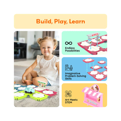 Set de 85 Piezas Pista de Carros que Rota