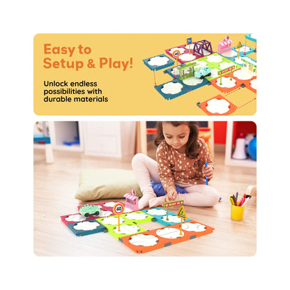 Set de 85 Piezas Pista de Carros que Rota