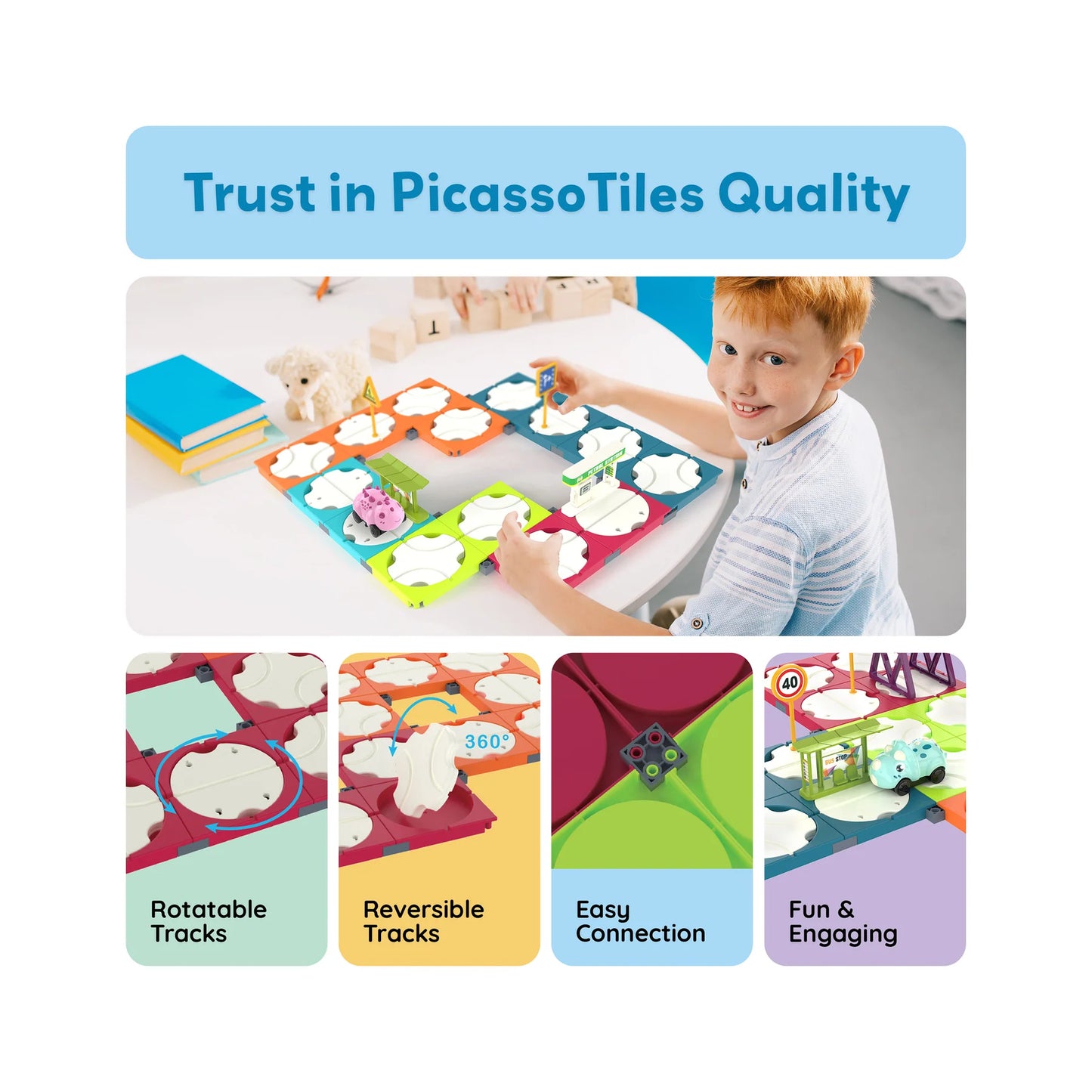 Set de 85 Piezas Pista de Carros que Rota