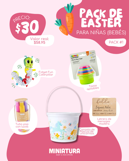 Pascua Pack Bebe Niña Canasta Grande #1
