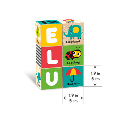 Set de Cubos de Madera de la Granja con Letras