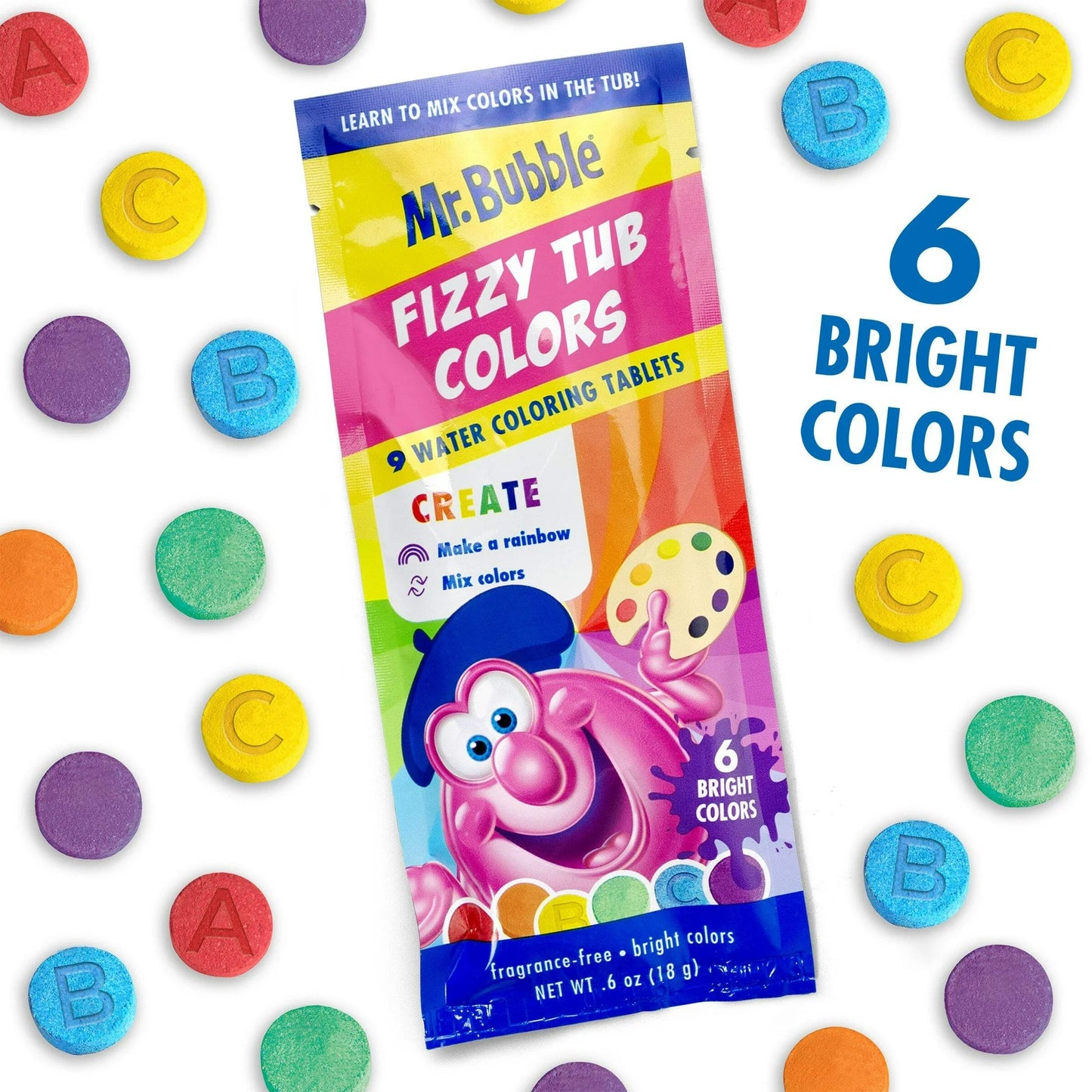 Mr. Bubble Fizzy Tub Colors - 150 Pastillas de Colores