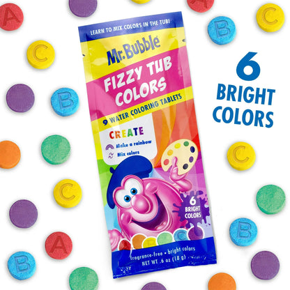 Mr. Bubble Fizzy Tub Colors - 150 Pastillas de Colores