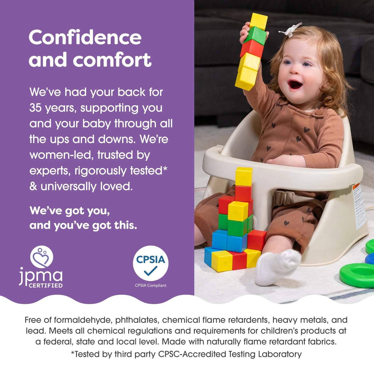 Proper Posture Seat - Silla de Comer y Booster de Postura Correcta color Crema