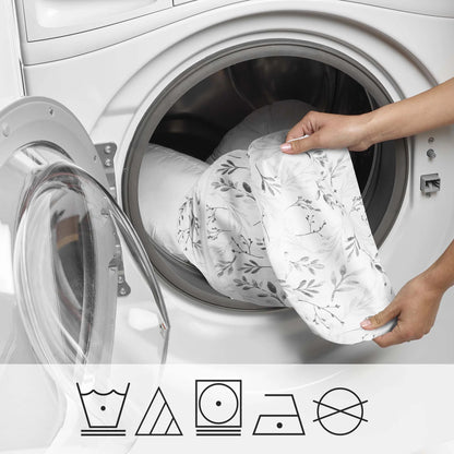 Almohada de Embarazo - Side Sleeper - Gray Falling Leaves