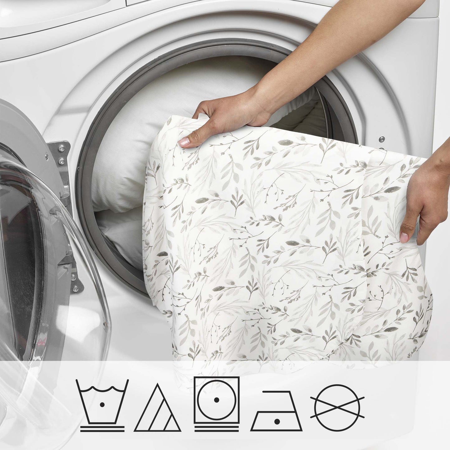 Almohada de Embarazo - Total Body Pillow - Gray Falling Leaves