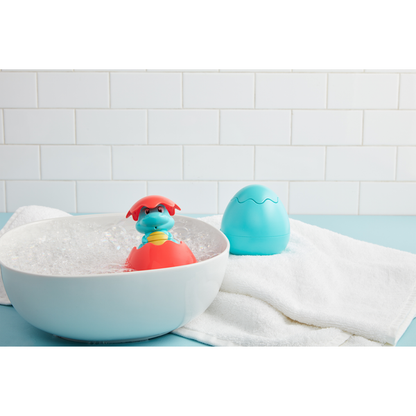 Red Pop-Up Dino Bath Toy / Juguete de Dino de Baño que Salta
