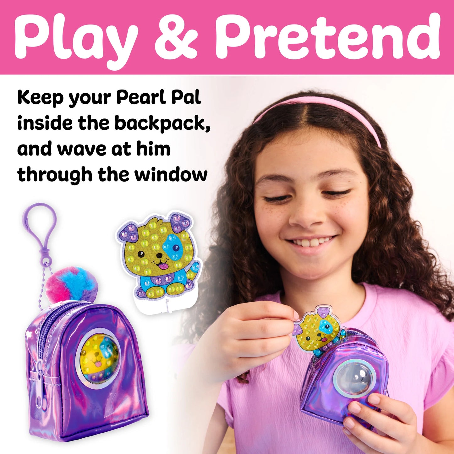 Bubble Gems Backpack Keychain - Puppy Dog