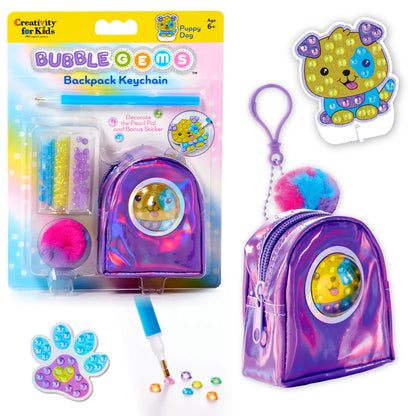 Bubble Gems Backpack Keychain - Puppy Dog