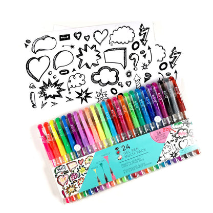 Paquete de 24 Plumas de Gel - Multipack