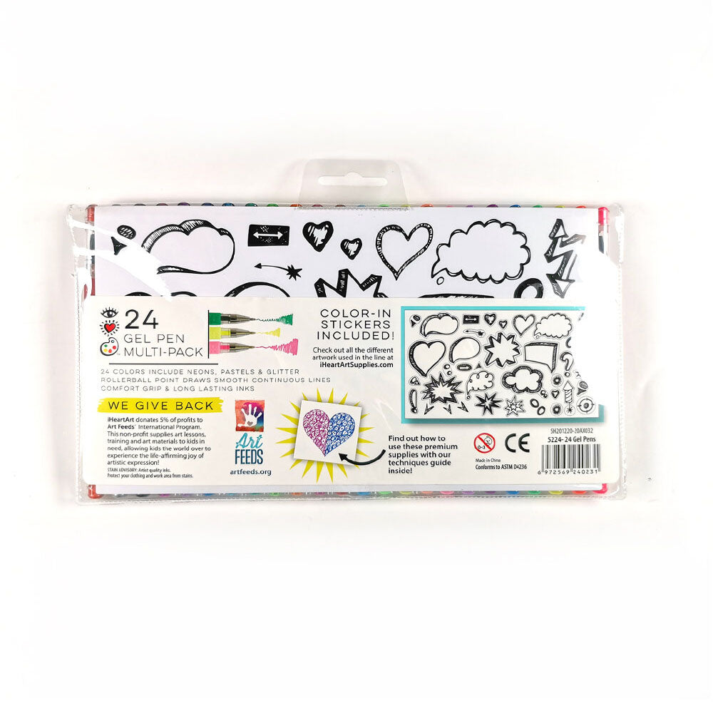 Paquete de 24 Plumas de Gel - Multipack