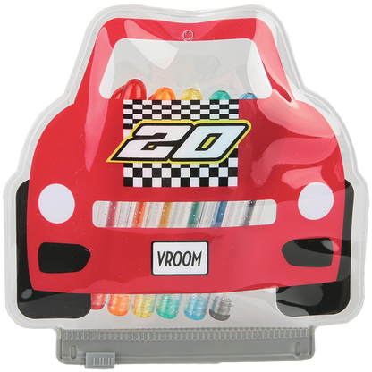 Set de Plumas de Gel Carros de Carrera