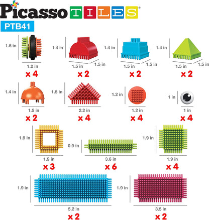 Set de 41 Piezas - Bristle Block Set - con ojos
