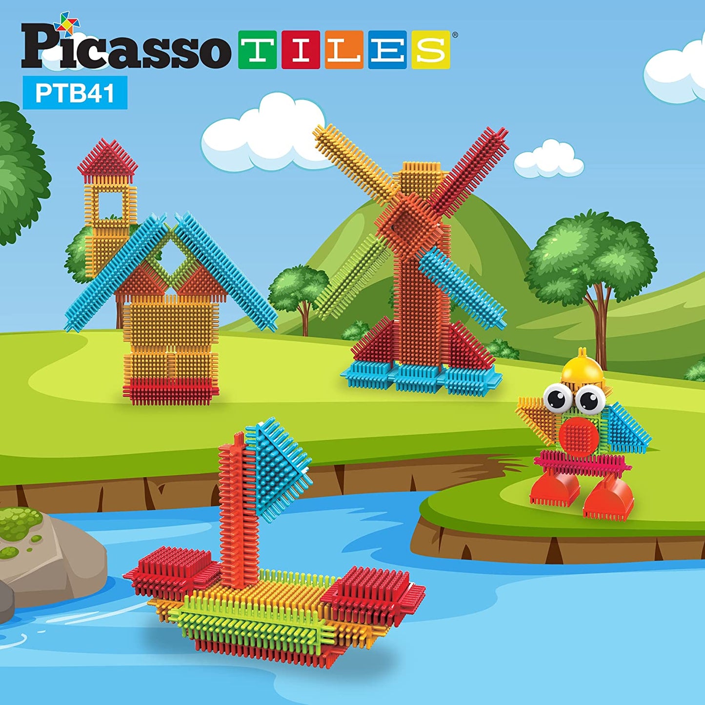 Set de 41 Piezas - Bristle Block Set - con ojos