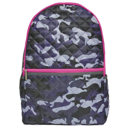 Mochila Camo Rosada / Morada - Midnight Blue Camo Quilted Backpack