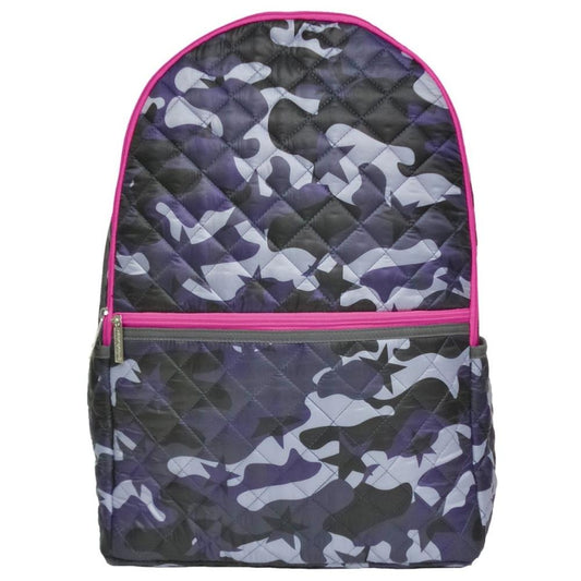 Mochila Camo Rosada / Morada - Midnight Blue Camo Quilted Backpack