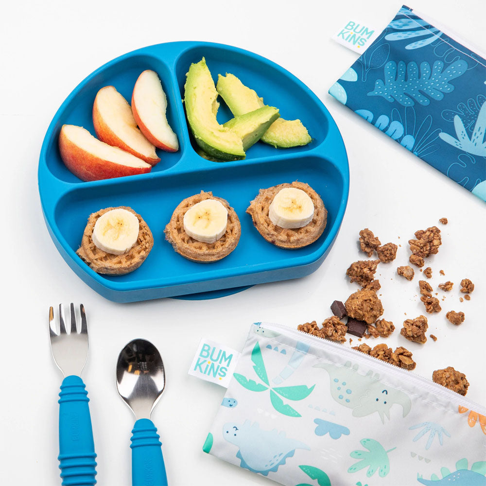 Plato de Silicona con Divisiones y Succión - Distintos Colores