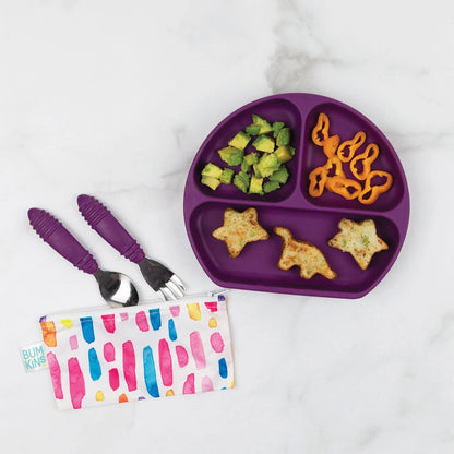 Plato de Silicona con Divisiones y Succión - Distintos Colores