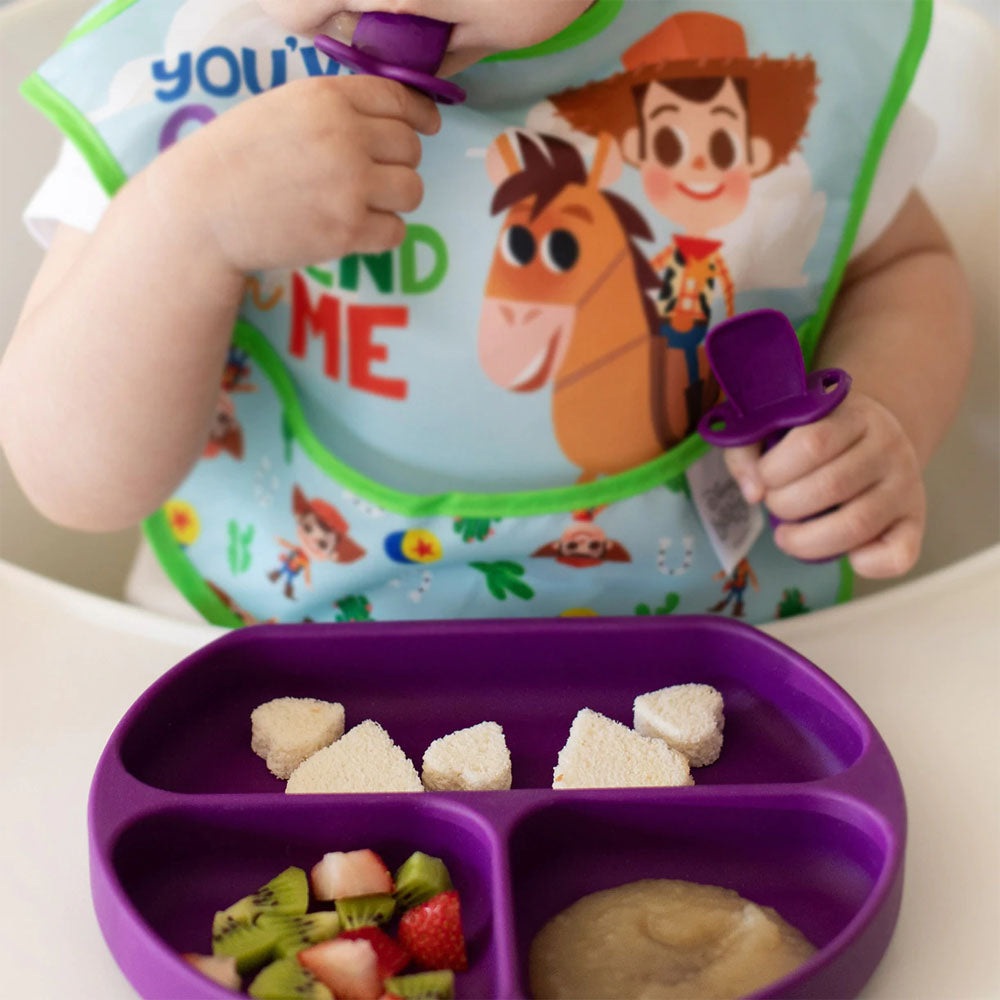 Plato de Silicona con Divisiones y Succión - Distintos Colores