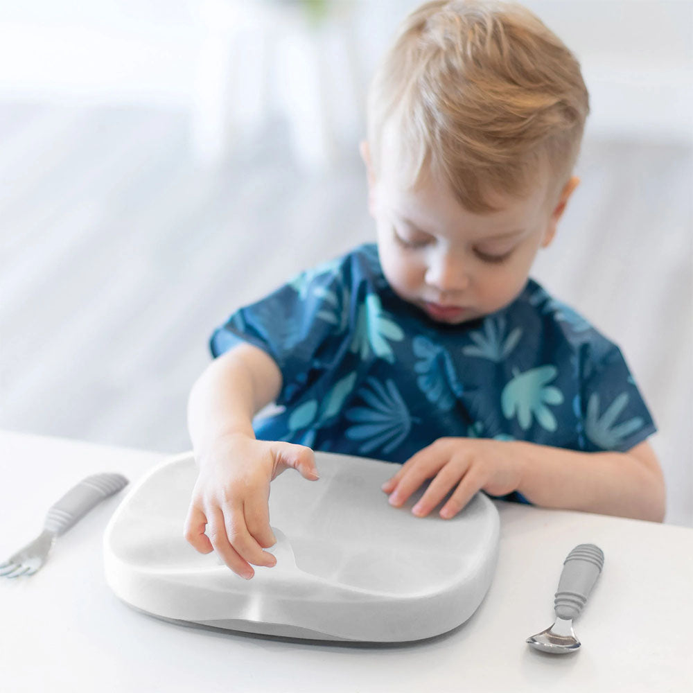 Plato de Silicona con 5 Divisiones, Succión y Tapa