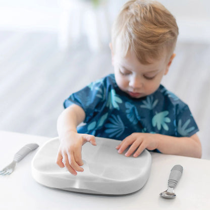 Plato de Silicona con 5 Divisiones, Succión y Tapa