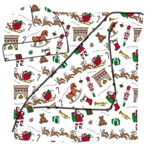 Set de Gorrito y Sabanita - La Noche Antes de Navidad