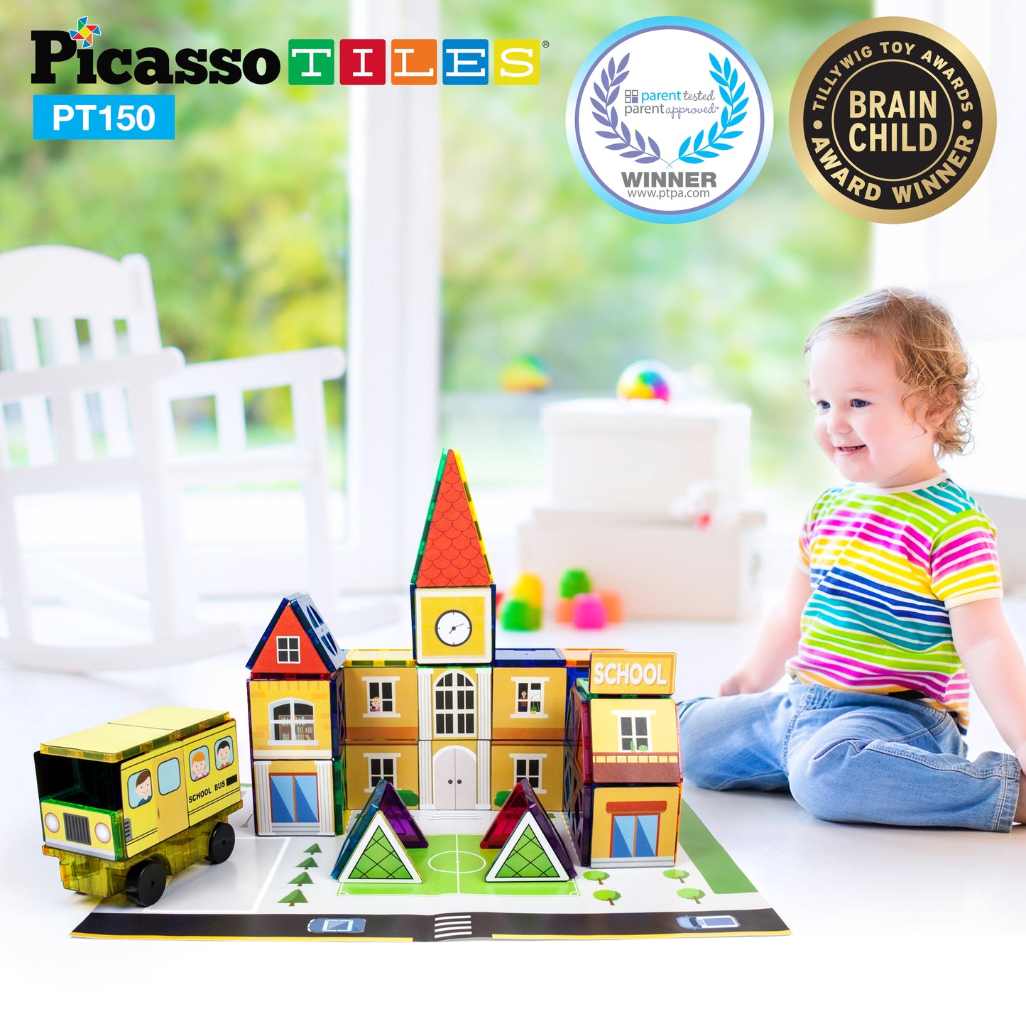 Bloques Magnéticos - Set de 150 Piezas 3 Temas en 1