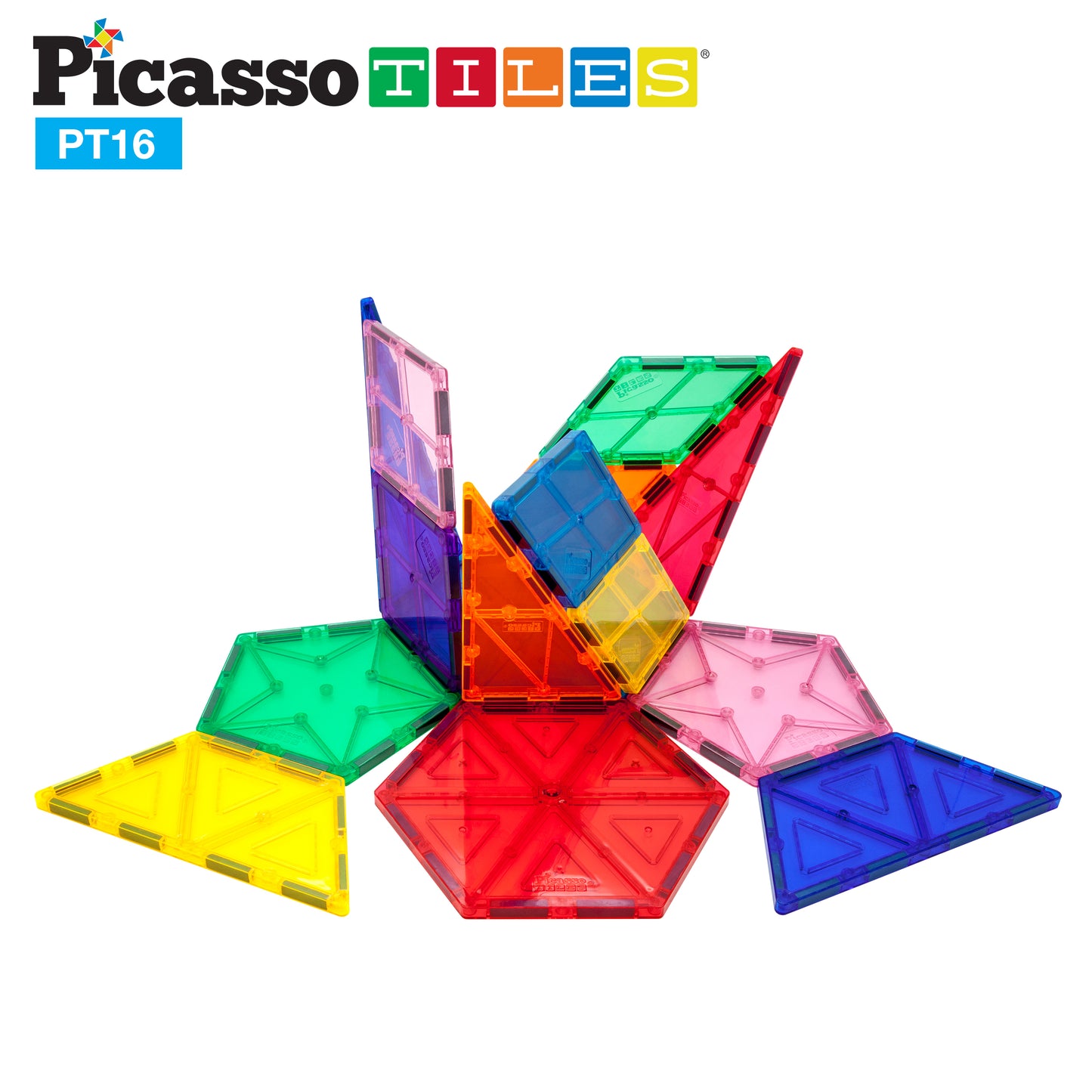 Bloques Magnéticos - Set de 16 Piezas Geométricas