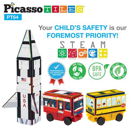 Bloques Magnéticos - Set de 64 Piezas