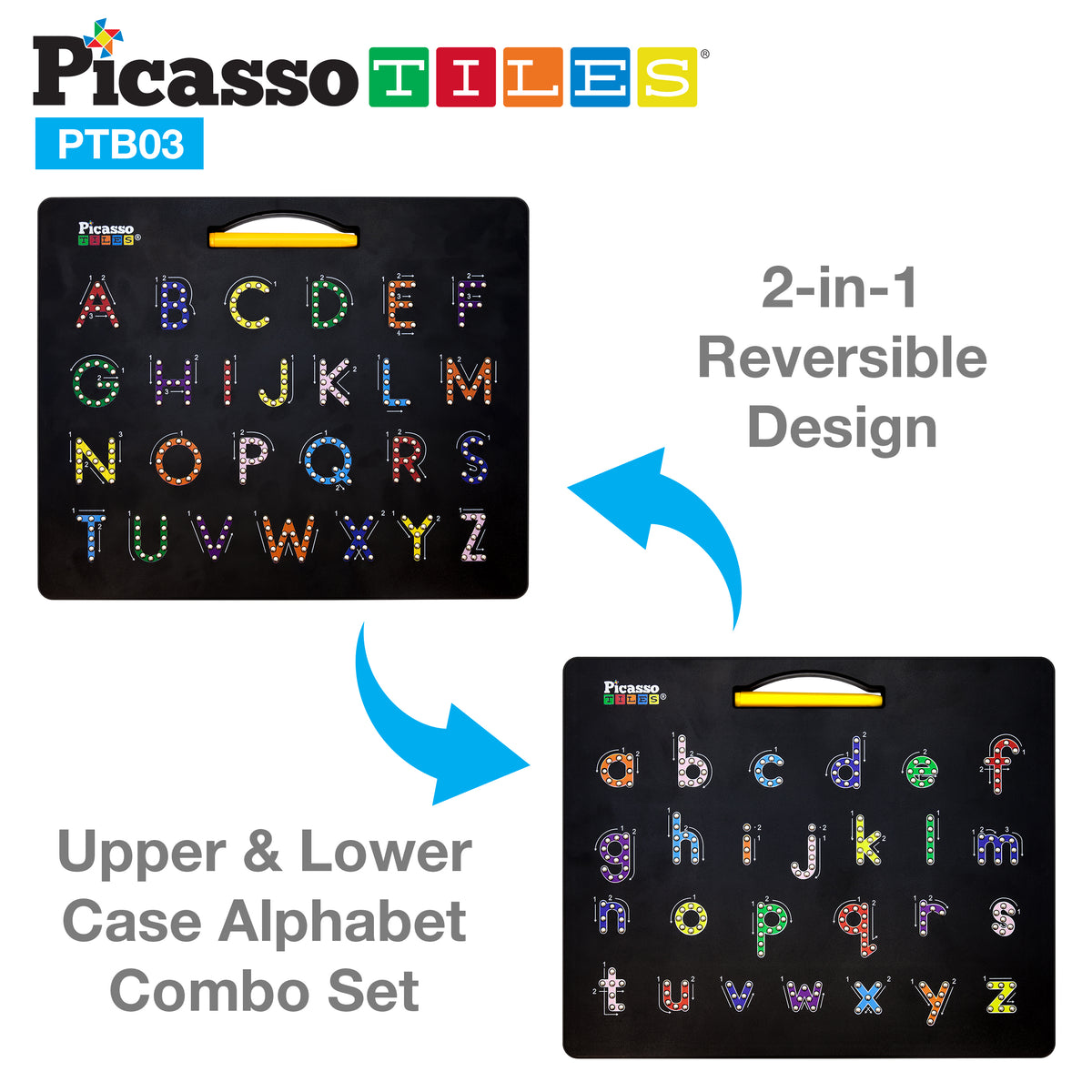Tableta Magnética 2 en 1 de Letras Mayúsculas y Minúsculas