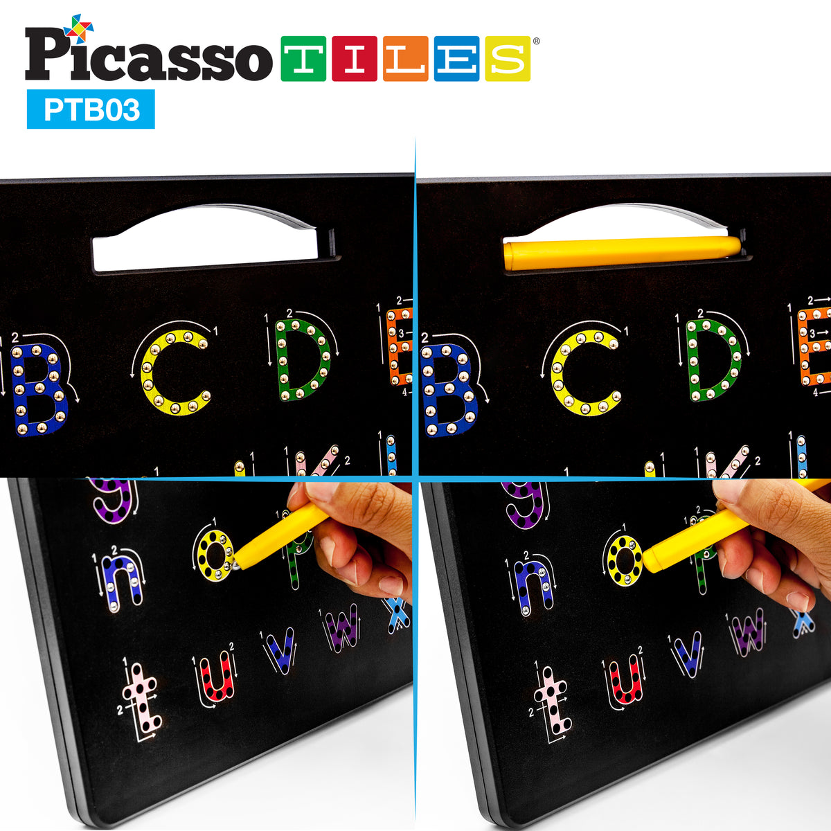 Tableta Magnética 2 en 1 de Letras Mayúsculas y Minúsculas