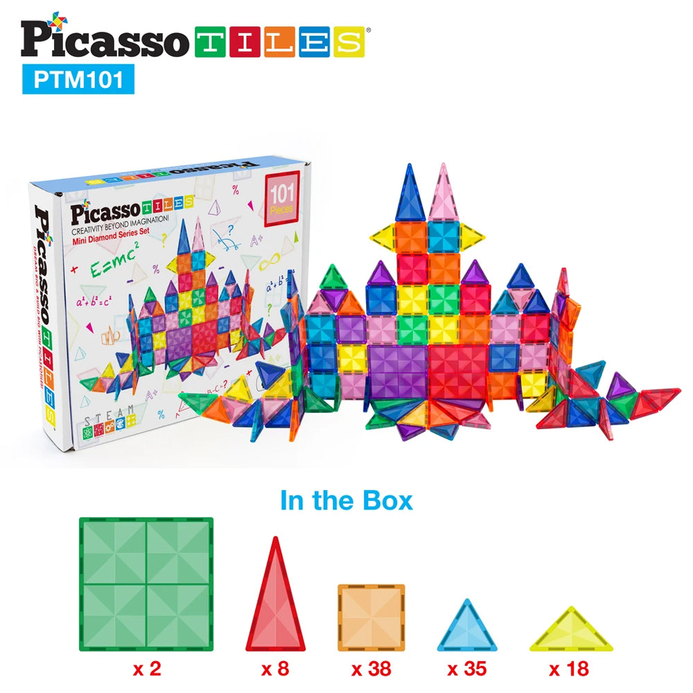 Set de Mini Diamantes - 101 Piezas Bloques Magnéticos