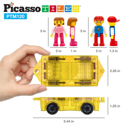 Set de Mini Diamantes - 120 Piezas + Personas y Set de Auto