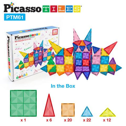 Set de Mini Diamantes - 61 Piezas Bloques Magnéticos