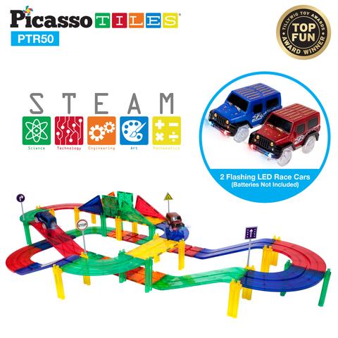 Pista de Carros Magnética - Set de 50 Piezas