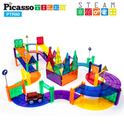Pista de Carros Magnética - Set de 80 Piezas