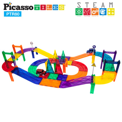 Pista de Carros Magnética - Set de 80 Piezas