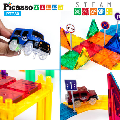 Pista de Carros Magnética - Set de 80 Piezas