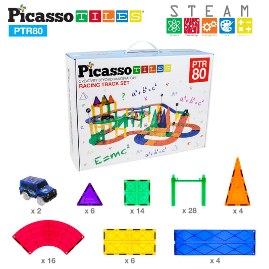 Pista de Carros Magnética - Set de 80 Piezas