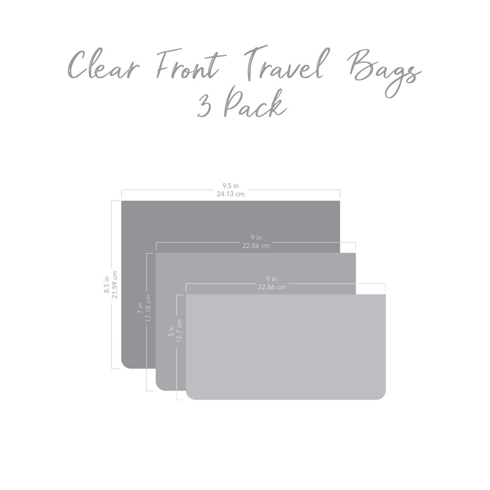 Pack de 3 Bolsas Transparentes