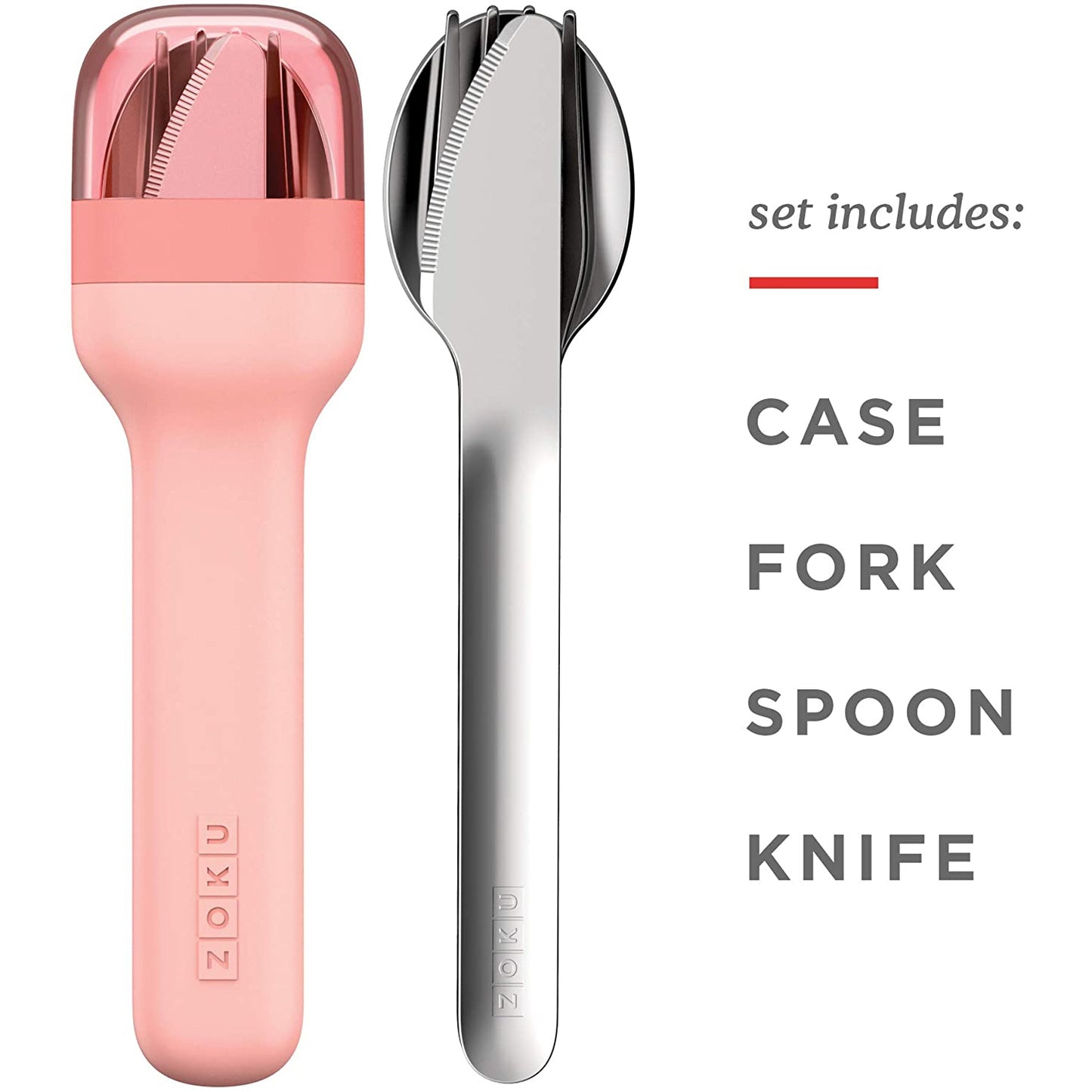 Set de Utensilios Acero Inoxidable con Estuche - Distintos Colores