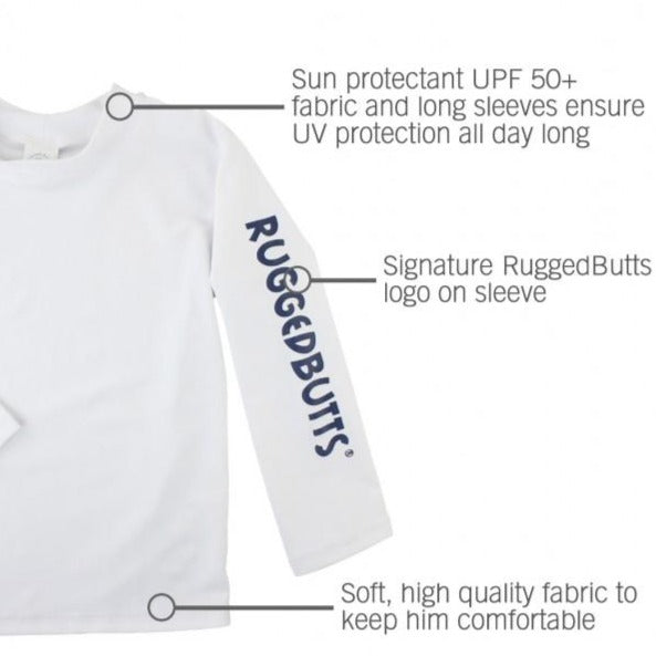 Rashguard Manga Larga Blanca CON LOGO